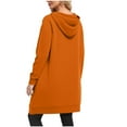thumbnail image 3 of FDGIU Women's Oversized Zip Up Long Hoodie - Lightweight Fleece Long Tunic Jacket with Pockets, Winter Warm Cozy Sweatshirt, 3 of 6