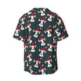 thumbnail image 5 of KLL Christmas Hat Cute Puppy A Print Men's Shirt Short Sleeve Button Down Summer Cuba Beach Shirts- 4X-Large, 5 of 5
