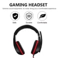 thumbnail image 2 of OULII headset with mic for work Over Ear Headphone Red ABS Wired Stereo Sound 1Pack, 2 of 4