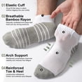 thumbnail image 5 of FREEYOKA Mens 6 Pairs Athletic Ankle Socks Men's Breathable Low Cut Socks,WHITE, 5 of 6