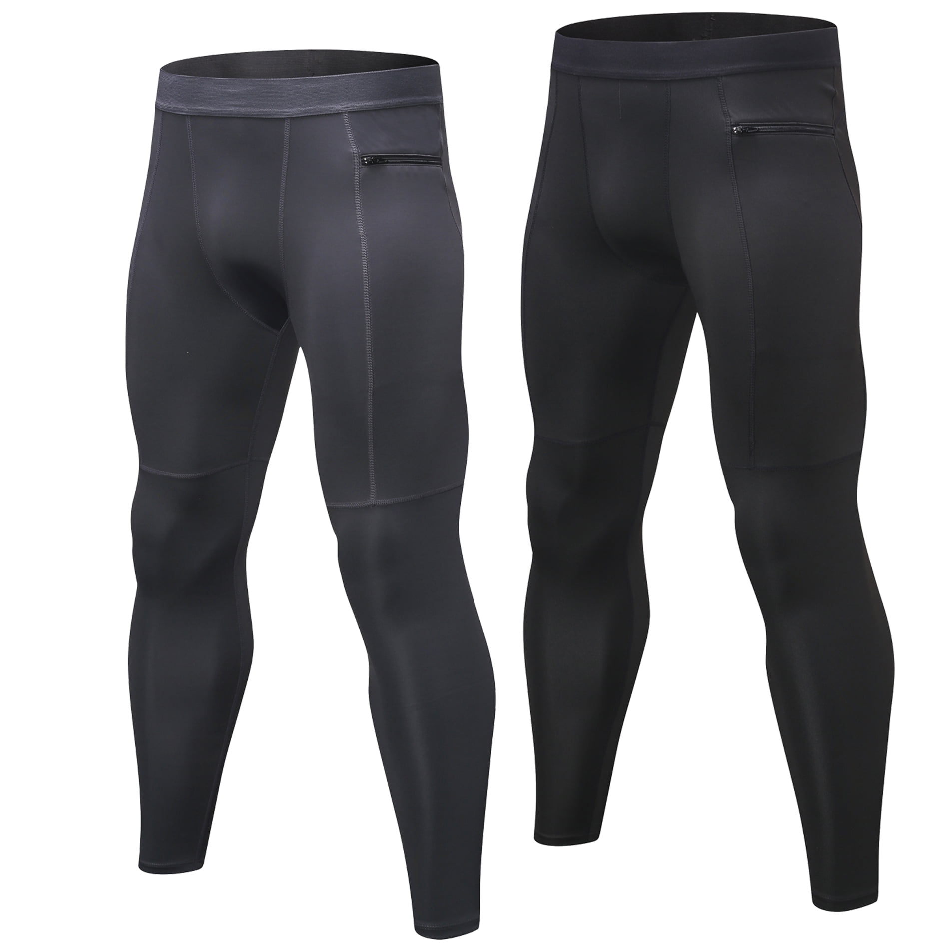 Men Compression Pants Gym long Tights Workout Athletic Under Base Layers Spandex 
