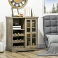 thumbnail image 2 of HOMCOM Buffet Vaisselier Armoire de Rangement avec Porte Coulissante en Verre, 2 of 10