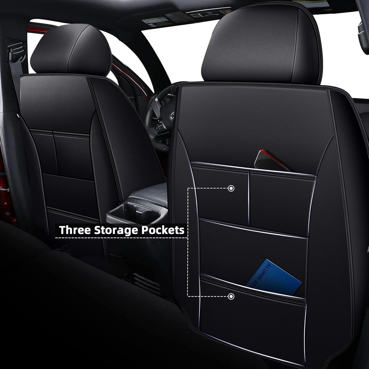 Custom Seat Covers Fit for Toyota Tacoma: 2024-2025 Full Set Fit for Toyota Tacoma Truck Double Crew Cab Semi-Custom Car Seat Covers Faux Leather Automotive Seat Cushion Protectors