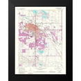 thumbnail image 2 of USGS 12x14 Black Modern Framed Museum Art Print Titled - Ft Collins Colorado Quad - USGS 1984, 2 of 5