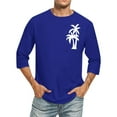 thumbnail image 1 of Birdeem Chemises pour Hommes Imprimé Col Rond Mode Décontractée Manches Courtes Blouses, 1 of 9
