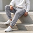 thumbnail image 7 of HKYNLAG Mens Baggy Sweatpants with Pockets Drawstring Elastic Waist Loose Soft Joggers Sweatpants for Workout Running Light Gray 3XL, 7 of 7