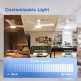thumbnail image 6 of Ceiling Fans with Lights, 42 inch Low Profile Ceiling Fan with Light and Remote Control, Flush Mount, Reversible, 3CCT, Dimmable, Noiseless, White Ceiling Fan for Bedroom, Indoor/Outdoor Use, 6 of 8