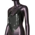 thumbnail image 4 of DuoJiaJ Women Nightclub Party Performance Neck Suspender Backless Top Women’s Casual Ribbed Knit Tank Tops, 4 of 4