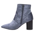 thumbnail image 3 of COCONUTS by Matisse Womens Alana Floral Embossed Pointed Toe Zippered  Ankl, 3 of 5