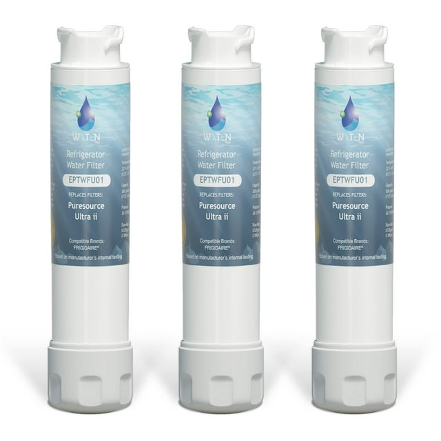 EPTWFU01 Reemplazo compatible con Frigidaire EPTWFU01, Pure Source Ultra II EPTWFU01, Reemplazo para agua y hielo EPTWFU01, paquete de 3
