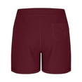 thumbnail image 5 of Taqqpue Casual Linen Shorts for Men Solid Athletic Shorts Summer Beach Shorts Outdoor Lightweight Elastic Waist Drawstring Running Shorts, 5 of 9
