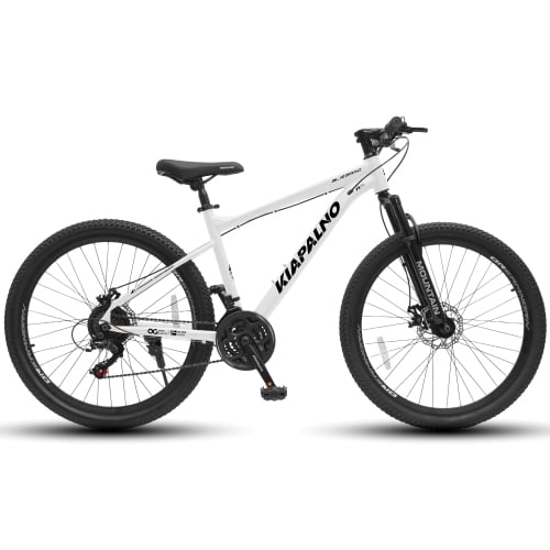 RAISTYW 26 inch All-Terrain Mountain Bike for Adult, 21 Speed MTB Bicycle for Men with Disc Brakes, Carbon Steel Frame, White