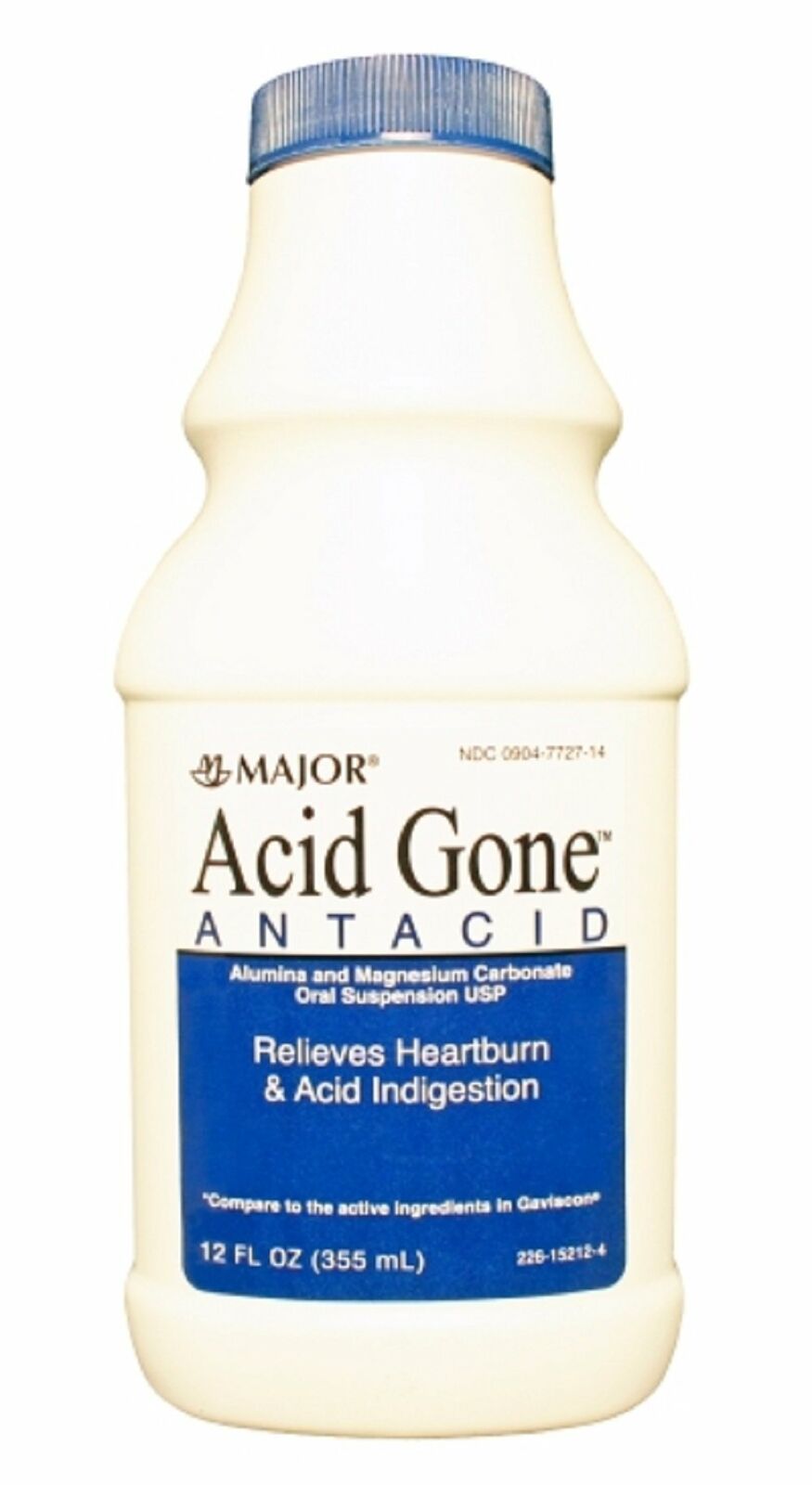Major Acid Gone Antacid Liquid Generic for Gaviscon Spearmint, 12oz, 5