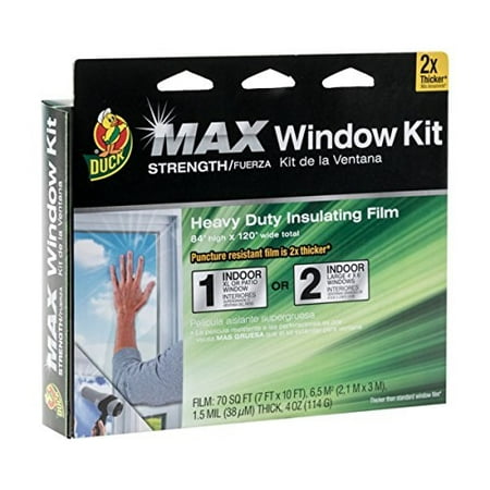 Duck MAX Strength Heavy Duty Insulating Film for Patio Door/Extra Large Window, 84-Inch x 120-Inch, Indoor,