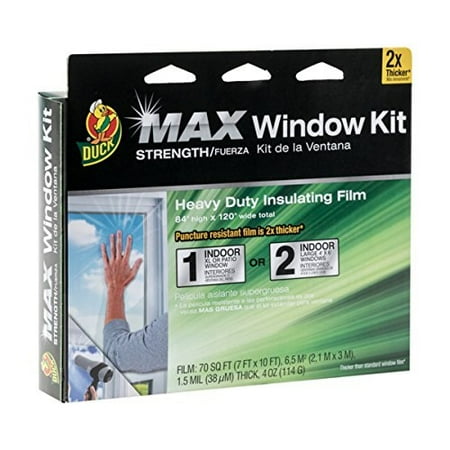 Window Insulator Film Duck MAX Strength Heavy Duty Insulating Film for Patio Door/Extra Large Window, 84-Inch x 120-Inch, Indoor, 284352 ()