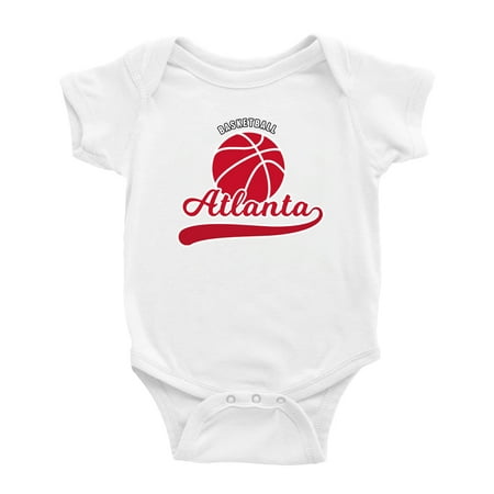 

Cute Atlanta Baby Outfits Basketball Fan Sports Baby Clothes (White 0-3 Monthes)