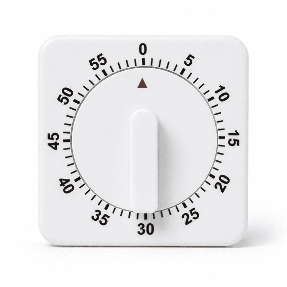 60 Minute Mechanical Kitchen Timer, Manual Rotary Countdown Timer with Audible Bell, No Battery Required, Twist Timer for Cooking, Baking, Study and Work