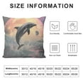 thumbnail image 5 of Nawypu  Square Zippered Throw Pillow Case Cushion Pillow Covers Protectors for Home Car Decoration Dolphin Jumping Out Of A Heart, 5 of 5