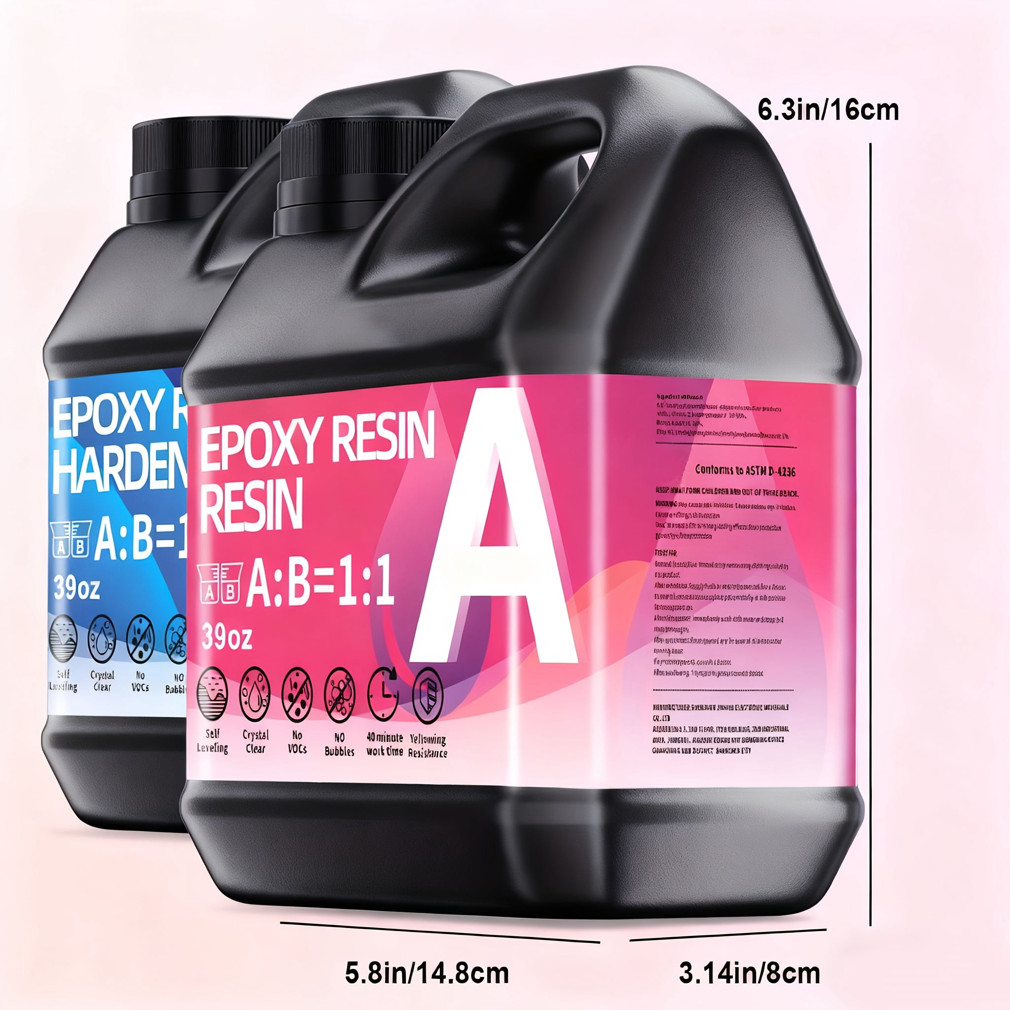Fast Curing Epoxy Resin Kit, 156oz, Bubble-Free, Self-Leveling & Low Odor with day and night luminous effect. Comes with full set of tools plus 4-color luminous powd