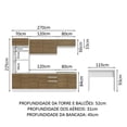thumbnail image 3 of Cocina Integral Completa Modular Madesa Glamy 315cm BM 02, 3 of 5