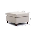 thumbnail image 3 of Miekor Furniture Single Movable Ottoman for Modular Sectional Sofa Couch Without Storage Function, Ottoman Cushion Covers Non-removable and Non-Washable,Cream 118802, 3 of 5