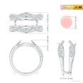 thumbnail image 6 of ANGARA Lab Grown Diamond Cathedral Ring Wrap for Women in 14K White Gold (Size-1.7mm| Color-F-G| Clarity-VS) | April Birthstone, Anniversary, Jewelry Gift for Women | Lab-Grown Diamond Ring, 6 of 8