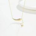 thumbnail image 4 of K-KED 18K Gold Plated Elegant And Cool Two Layers Teardrop Pendant Necklace For Women-White Gold Plated, 4 of 7