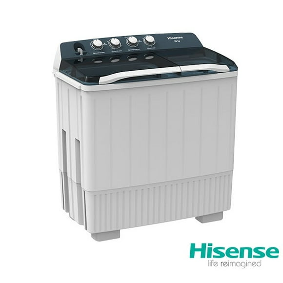 Lavadora Semiautomática Hisense Doble Tina 20 Kilos WSA2001P Lavado y Centrifugado Independientes