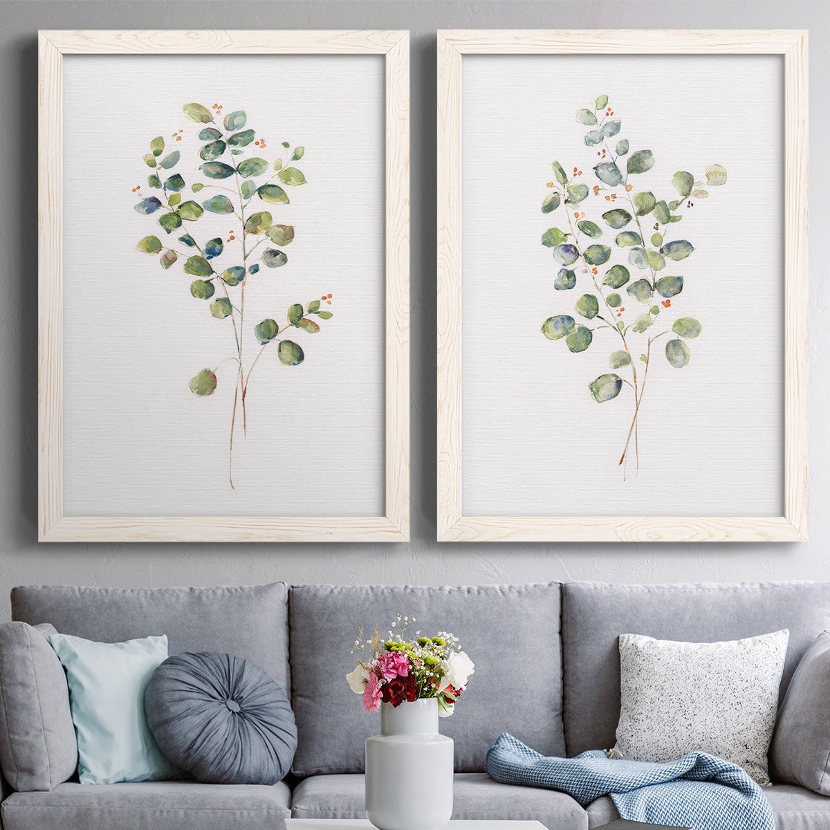 Eucalyptus I - Premium Framed Canvas 2 Piece Set - Ready to Hang