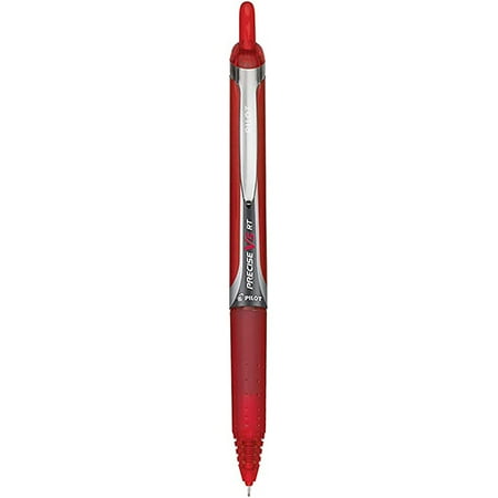 Pilot Precise V5 RT Retractable Liquid Ink Rollerball Pens, Extra Fine Point, 0.5mm, Red Ink, Single Pen