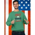 thumbnail image 2 of July 4Th Proud American Sweatshirt Men -Image by Shutterstock, Male 5X-Large, 2 of 4