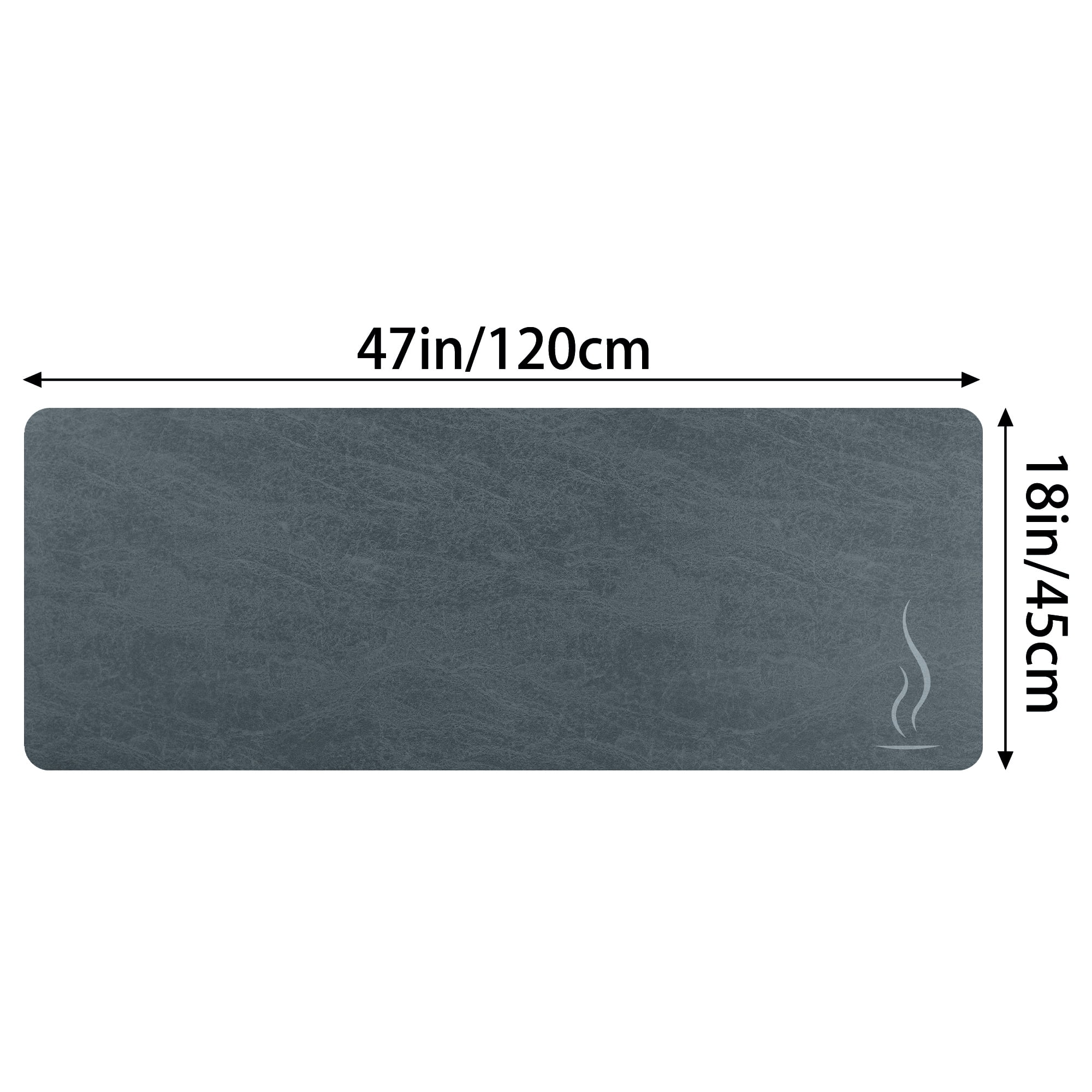 Unique Bargains Anti Slip Kitchen Mat Cushioned Waterproof Kitchen Mats Navy Blue 18"x47"