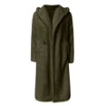 thumbnail image 2 of Misright Women's Long Oversized Polyester Synthetic Fleece Jacket Hooded for Warmth, 2 of 8