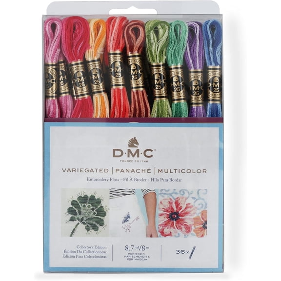 DMC Embroidery Floss Pack - Variegated - 8.7 Yards - 36 Skeins
