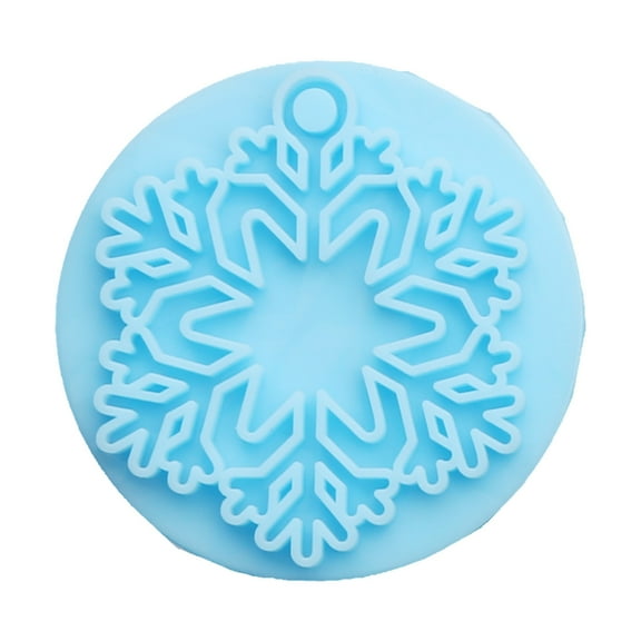ZYHARUKO Holographic Silicone Mold Rainbow Effects Exquisite Snowflake Pendants Resin Molds Keychain Epoxy Molds Christmas Decor