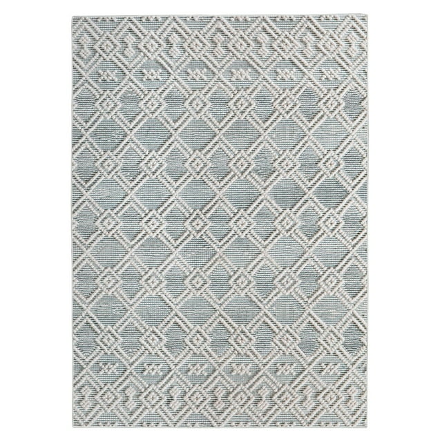 Tapis d'appoint Mirage Helia crème et gris de 3 pi x 5 pi