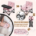 thumbnail image 2 of Silla de bebé portátil, silla de playa para bebé, silla de camping para bebé con bandeja para niña, correas de diseño para sillas de cocina, uso en interiores y exteriores (rosa), 2 of 5