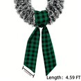 thumbnail image 4 of Christmas Wreath Sash for Front Door, Green Plaid Burlap Ribbon Xmas Holiday Wreath Accessories for Thanksgiving New Year Decorations, 4 of 10