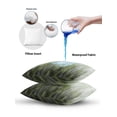 thumbnail image 6 of Outdoor Pillows Waterproof, Abstract Green Bedding Throw Pillows with Insert for Couch Sofa Bed, Modern Gradient Minimalist Mottled Art 16x16 Inch Pillowcases Decorative Camping Patio Pillow Set of 2, 6 of 7