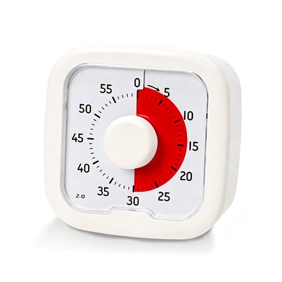 60 Minute Visual Countdown Timer, 3.7inch Desktop Countdown Clock Classroom Visual Timer Kitchen Timer for Home School Learning, Task Reminder, Classroom, Kitchen, Office