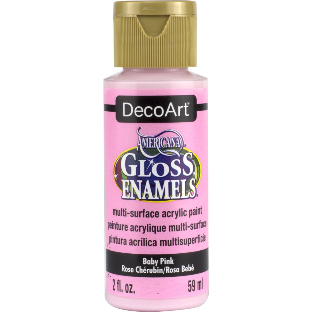 DecoArt Americana Gloss Enamels Acrylic Paint, 2 oz., Baby Pink