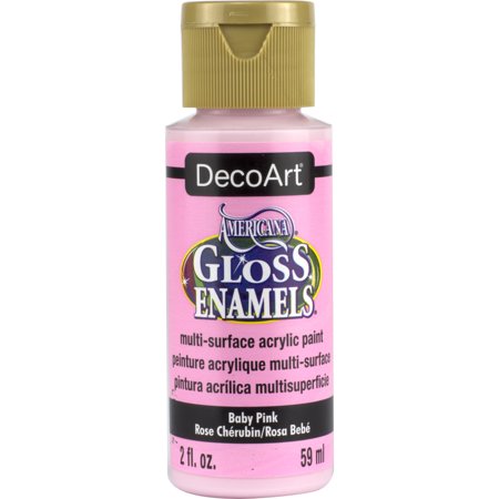UPC: 0766218038036 | DecoArt Americana Gloss Enamel Acrylic Paint  2 oz.  Baby Pink