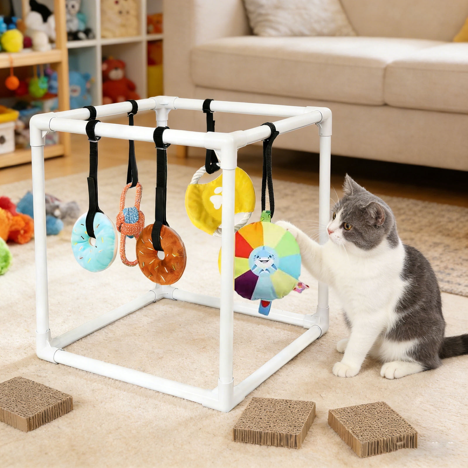 Interactive Puzzle Toy for Mental Stimulation Exercise for Cats and Dogs with Interactive Design and Materials
