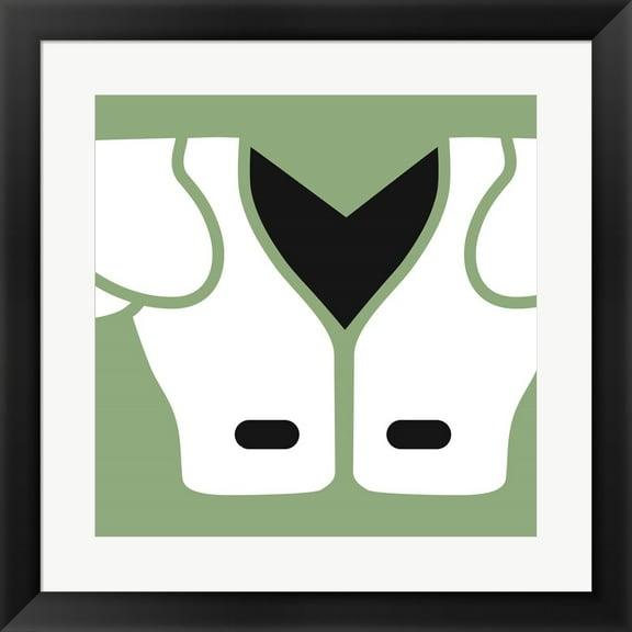 Football Close-ups - Shoulder Pads by Sports Mania, Framed Wall Art, 19.5W x 19.5H