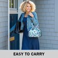 thumbnail image 6 of Pioneer Flower Floral Print Pattern Drawstring Lunch Bag Women - Drawstring Lunch Bag Insulated for Work Office - Stain-Resistant Large Lunchbags for Women with Multi-Pockets, 6 of 6