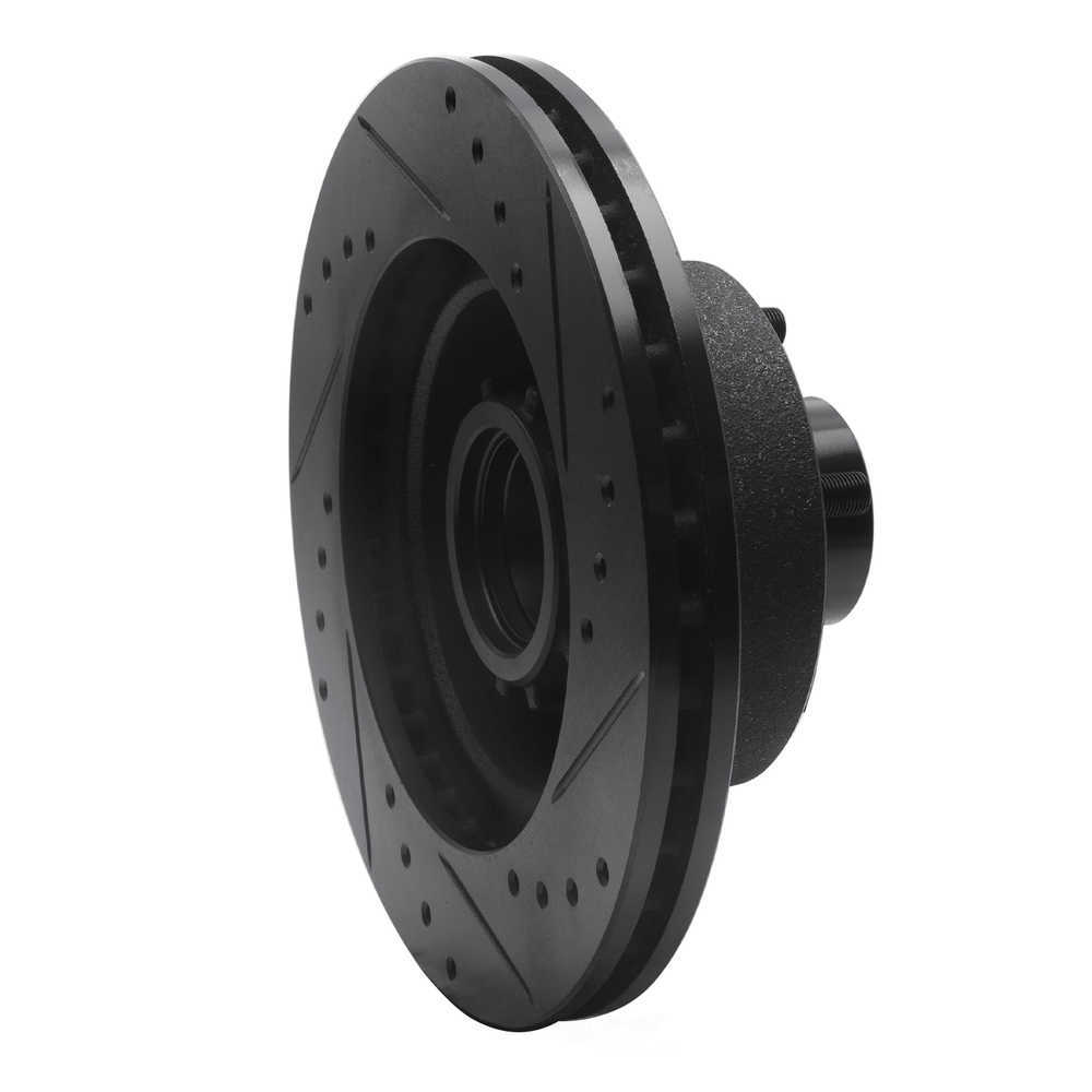 Dynamic Friction Company 633-39000L DFC Brake Rotor - Drilled And Slotted - Black