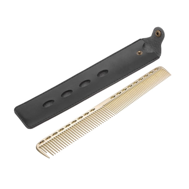 Peine de pelo de aluminio espacial Peine de peluquería profesional Peine de corte de pelo Peine de Metal dorado