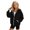 Black, variant on WAYUTE Sweatshirts for Girls Kids Full Zipper Hooded Sweatshirt Raglan Long Sleeve Solid Color Soft Lined Outwear School Casual Streetwear,Black,Size 6-7 Y