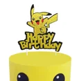 thumbnail image 1 of Adorno acrílico de Pokémon para pastel de feliz cumpleaños, decoración de fiesta de Pikachu, bandera, suministros de bricolaje para hornear, recuerdos para niños, 1 of 2