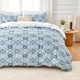 thumbnail image 1 of Hitime Queen Duvet Cover Set, Soft & Breathable Microfiber 3 Pieces Queen Bedding Sets, Pattern Queen Comfy Duvet Cover Set, with Zipper Closure (Queen), 1 of 8
